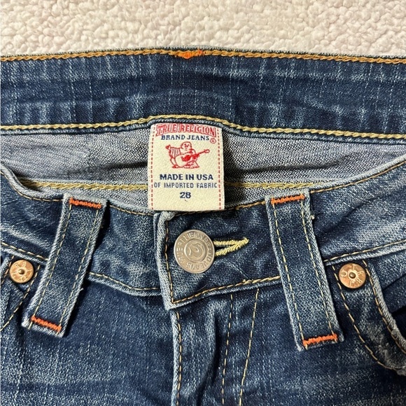 True Religion Jeans Billy Straight Leg Blue Dark Wash Jean - Picture 9 of 14